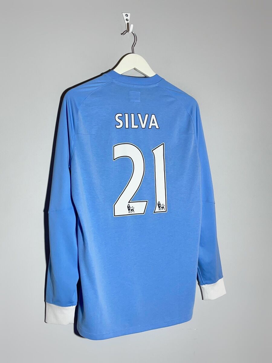 21 David Silva Manchester City Umbro 2010/11 Home Long 21 David Silva Manchester City Umbro 2010/11 Home Long
