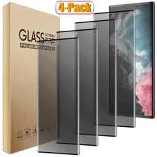 4Pack For Galaxy S22+ Plus S22 Ultra S22 Privacy Tempered Glass Screen Protector