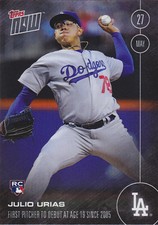 2016 Topps NOW 102 Julio Urias RC Limited Print Run RARE SP Dodgers Rookie