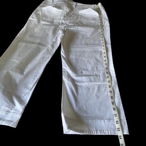 Liz & Co Capri Pants Womens Sz 12 Stretch White Chino Pockets Casual Career EUC - Picture 15 of 15