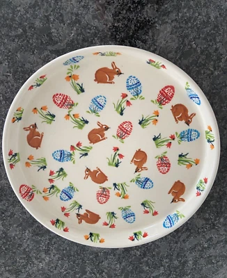 New Polish Pottery Easter Bunny Cake Plate Multicolor- Boleslawiec (50% Charity)