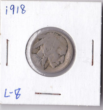 1918 Buffalo Nickel Acid Dated L8