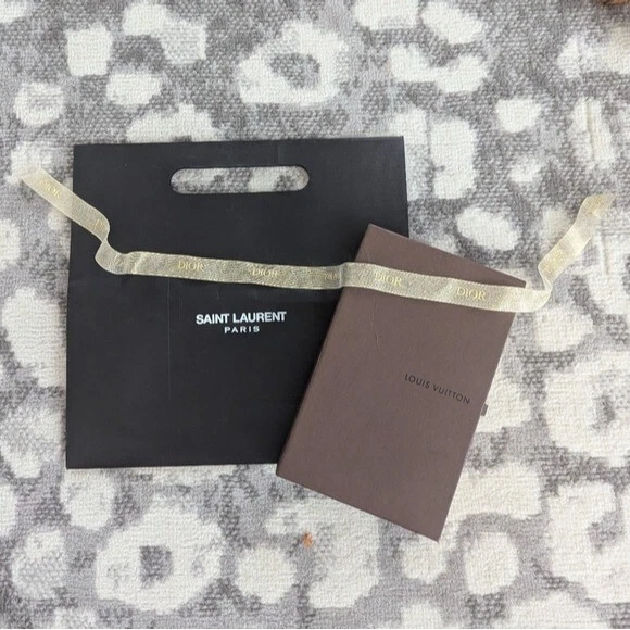 LOT YSL Long Portefeuille Boîte Tiroir Tirage Tiroir YSL Sac Boutique Ruban DIOR