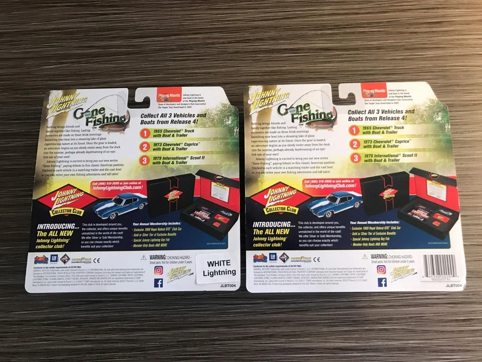 Johnny WHITE Lightning 1965 Chevrolet Truck w/Boat & Trailer Chase & Regular Set - Image 2 of 4