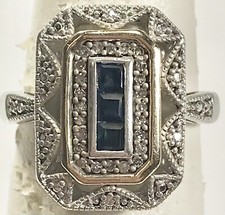 ALWAND VAHAN 14K STERLING 925 DIAMOND SYN SAP...