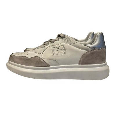 John Richmond Men s Distressed Side Logo White Sneakers Size 8
