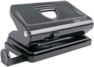 Rapesco 810 Metall 2-Loch Locher 12 Blatt Kapazität schwarz Büro Heimgebrauch BestNew