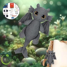 Crochet Dragon Kit for Beginners | DIY Learn to Crochet Kit with Step-by-Step