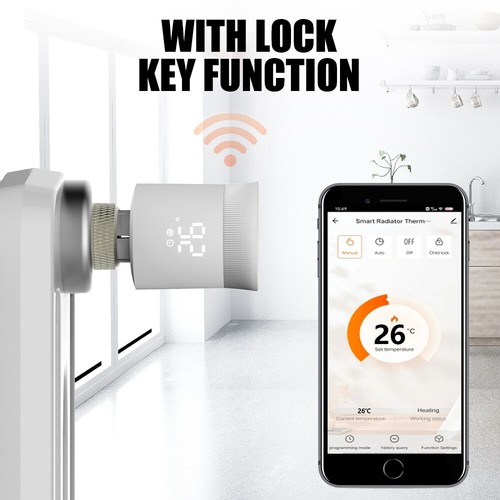 Digital Smart Thermostatic Radiator Valve Weekly Programmable F/Home Office F4H3 - Picture 7 of 15