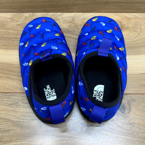 The North Face Boys Kids Slippers Size 1 Blue Quilted - Picture 5 of 9