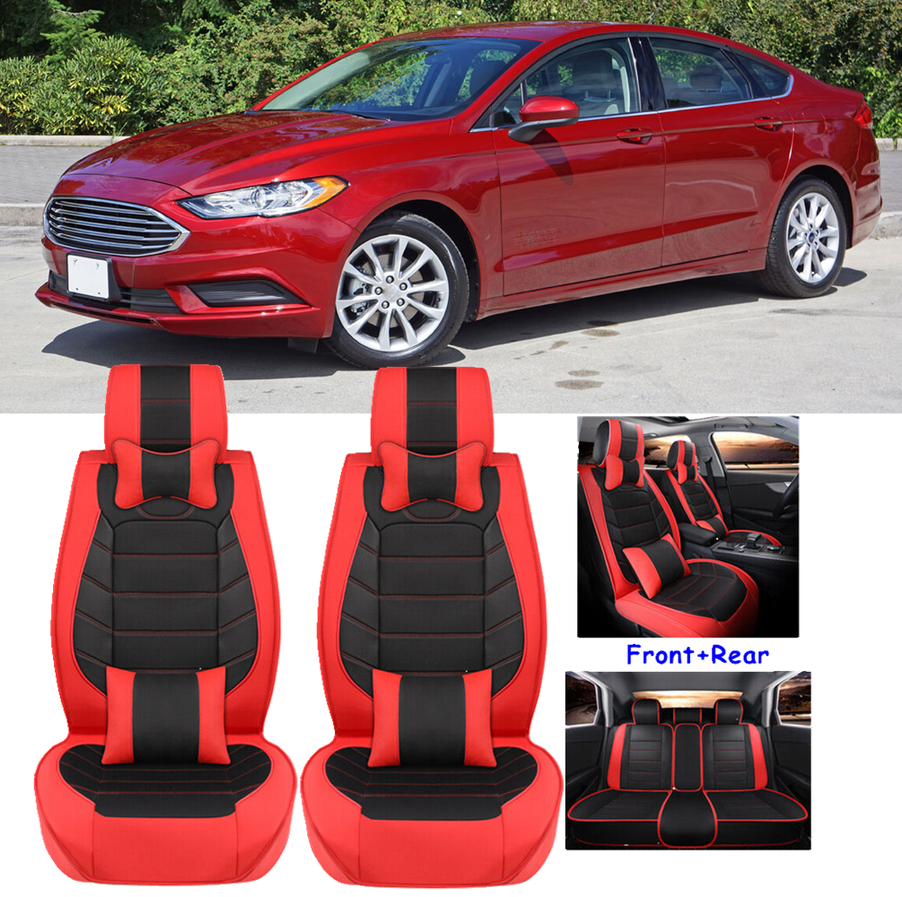 PU Leather Car Seat Cover Front&Rear Full Set Car Seats Cushion For Ford Fusion