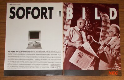 Rare Advertising NEC POWERMATE 486/33i Personal Computer - Immediately Pictured 1992