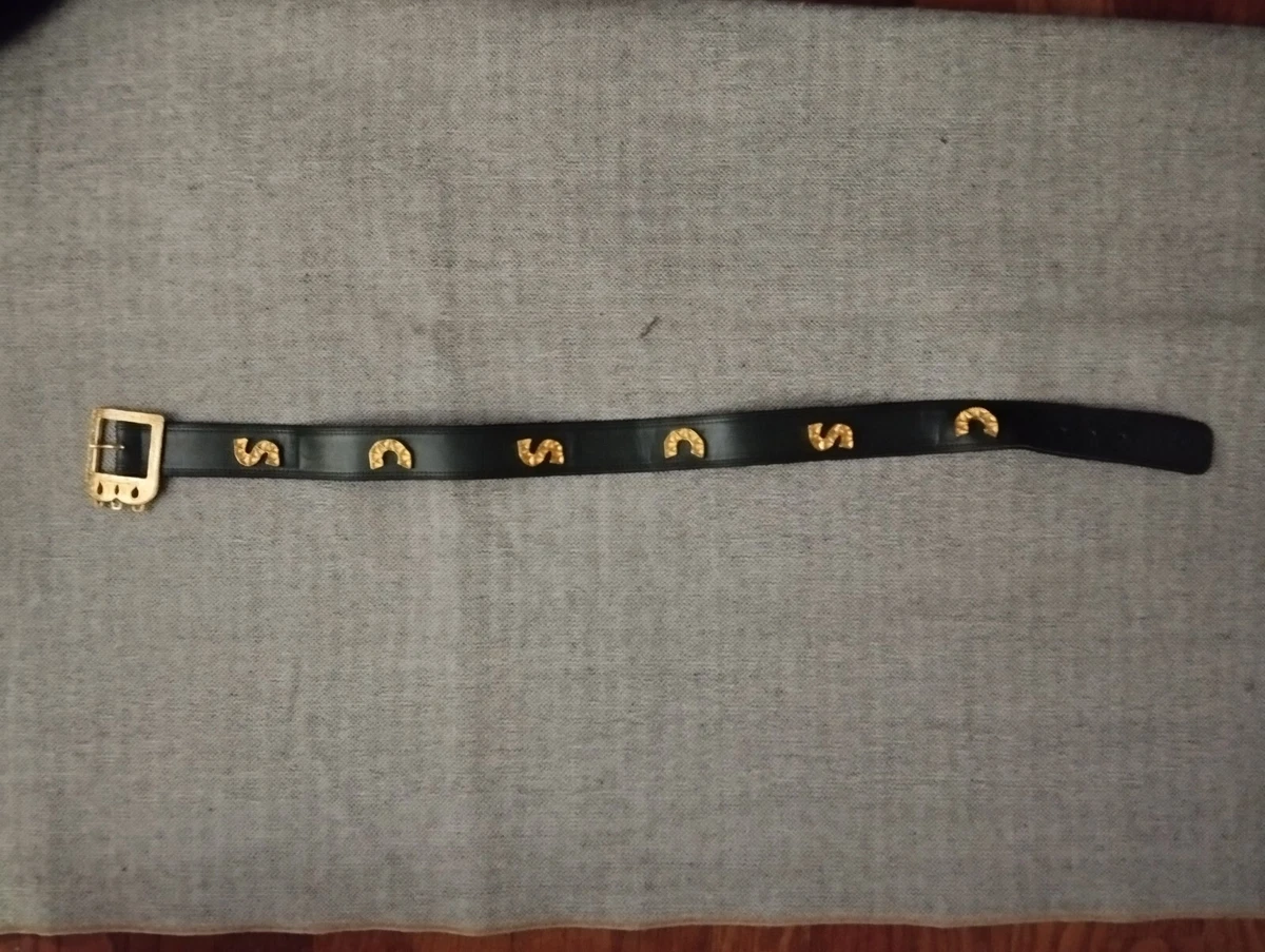 Vintage Green Escada Double E Belt size 8 Escada Iridescent Lime Green Snake Print Belt main image 2