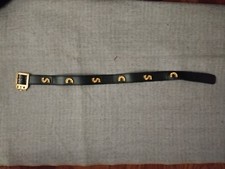 Vintage Escada Western Germany Women Wide Gold Green Black Belt Size 38