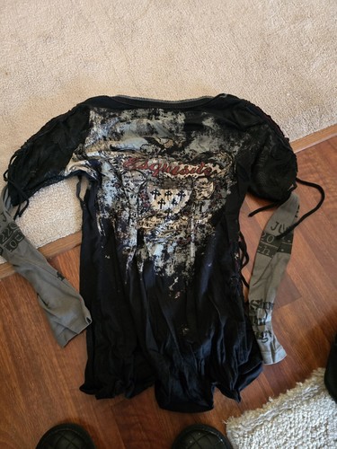 Libertalia LADIES Long Sleeve Top Size Medium With Lace - Picture 2 of 2