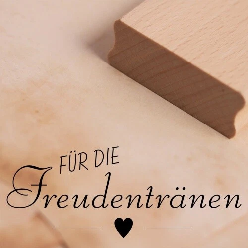 DEKOLANDO Motivstempel Für die Freudentränen Stempel Herz 68 x 27 mm