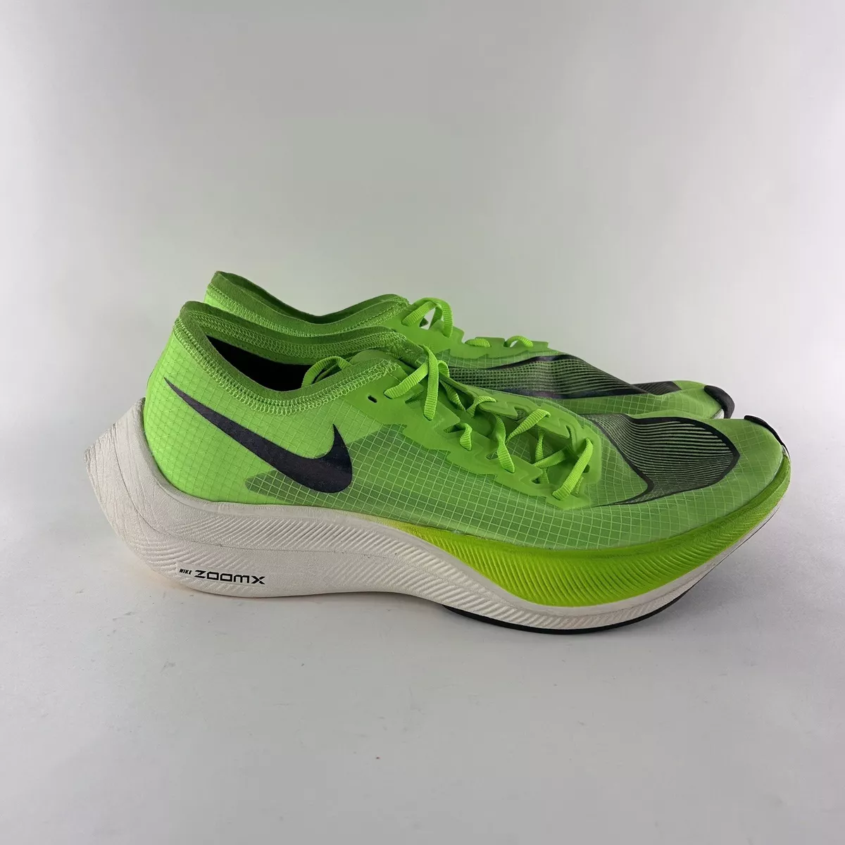 Nike Air ZoomX Vaporfly Next Marathon Electric Green Guava Sz 13