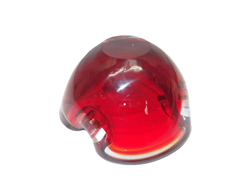 Vintage Red Murano Italian Glass Ashtray Bowl MCM Decor Hand Blown-Preowned - Picture 9 of 21