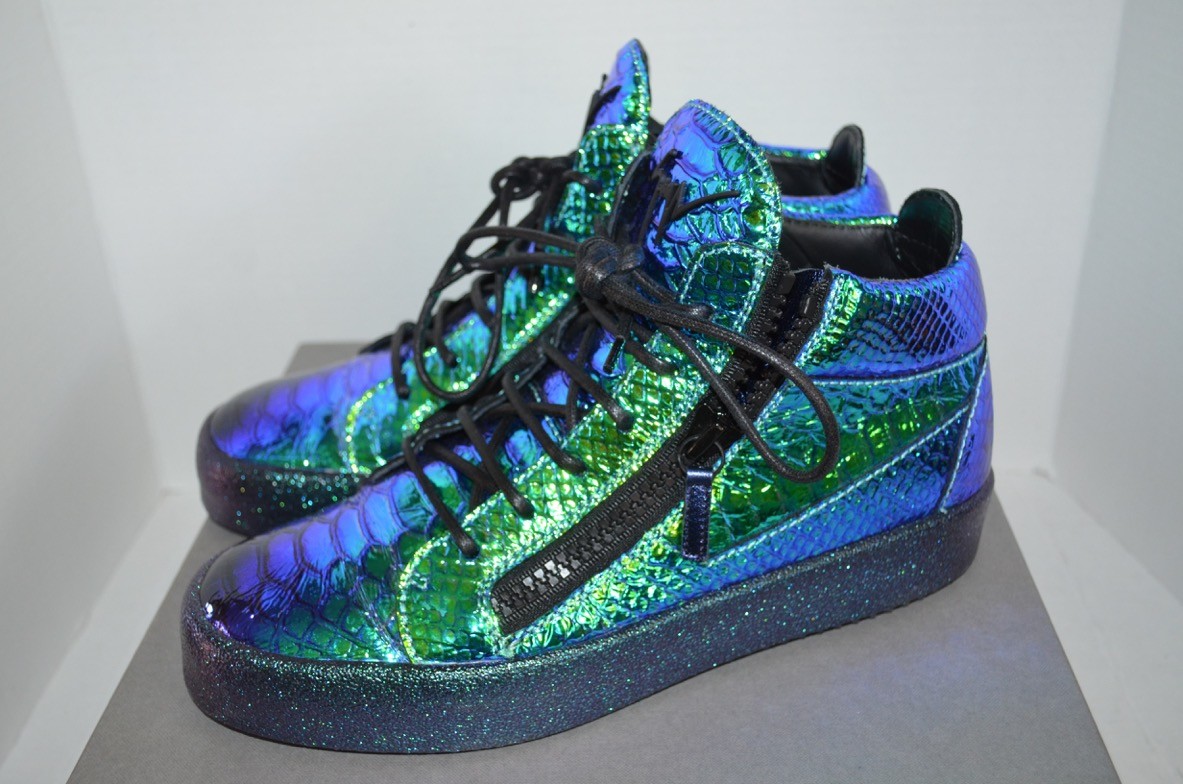 💚 GIUSEPPE ZANOTTI Python Snake Iridescent Metallic Vegas 💚 GIUSEPPE ZANOTTI Python Snake Iridescent Metallic Vegas