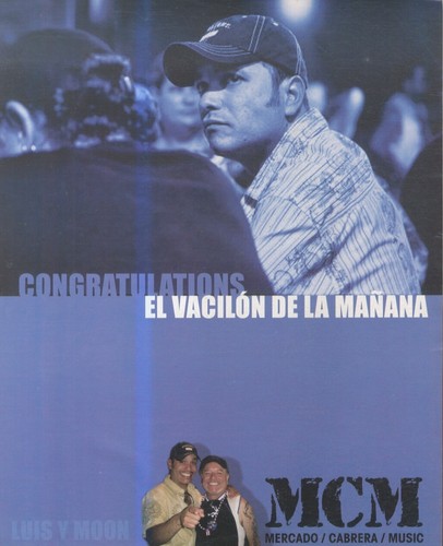 HFBK36 ADVERT/PICTURE 13X11 CONGRATULATIONS EL VACILON DE LA MANANA
