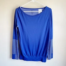 Nike Blue Seamless Vented Long Sleeve Active Athletic Tee T-shirt Size Medium