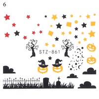 Halloween Nagelaufkleber Kreuz Fledermaus Hexe KüRbis SchäDel Spinne ▽