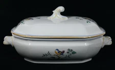 RARE! VINTAGE SPODE QUEEN'S BIRD PATTERN STONEWARE COVERED VEGETABLE 1.5 QUART