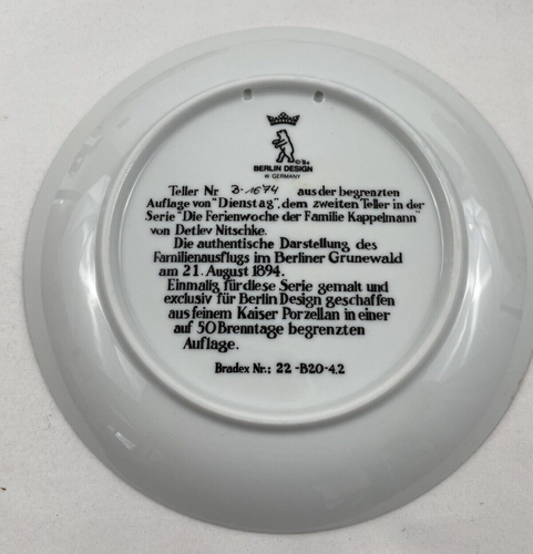 Set of 4 Berlin Design-Kaiser-"The Holiday Week of Family Kappelmann" Plates - Picture 7 of 14