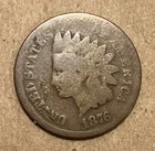 New Listing1876 Indian Head Penny (see photos for condition) One Cent