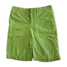 Polo Ralph Lauren Boys Chino Shorts Size 14 Lime Green Classic Fit Flat Front