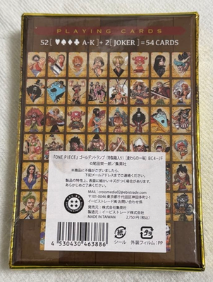 ONE PIECE Golden Playing Cards Poker Deck JUMP SHOP 2024 JP | eBay