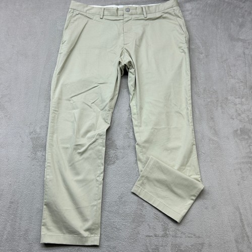 SPOKE Sharps Chino Pants Mens Size 36x28 Khaki Build A Cotton Stretch Trousers