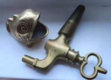 Antyczna mosiężna ryba (dekoracja/miska) | Unikalna | Mosiężny kran | Przedmiot kolekcjonerski