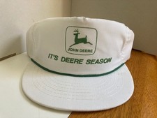 VINTAGE NOS JOHN DEERE "It's Deere Season" TRUCKERS CAP HAT USA Made MINTY