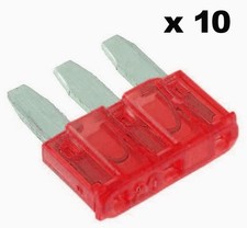 Pack Of 10 12v 24v Volt 10A Amp Micro3 Blade Fuses Car Van Marine Auto