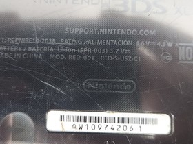 Nintendo 3DS XL Metallic Black Handheld Console RED-001 (No Stylus) *READ* USED