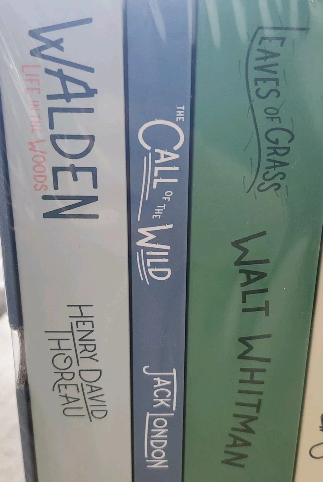 Nature Readers Collection Thoreau Walden Muir Whitman London 4 Books Box Set Foto 2 de 4
