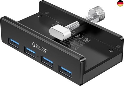 USB 3.0 Hub 4 Port,  Aluminium SuperSpeed Datenhub Mit Extra Netzteilanschluss P