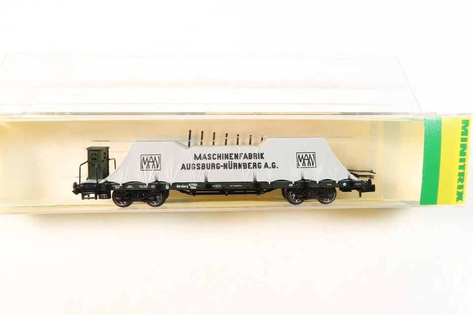 Minitrix 13262 K Plattformwagen "Plane MAN" K.Bay.Sts.B. neuw. in OVP