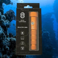 Dive Lantern Beacon 2000 Dive Light Beam Angle 9 degrees 330ft Orange  New