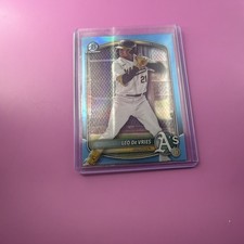 2025 Bowman Draft Chrome Leo De Vries SKY BLUE REFRACTOR Athletics