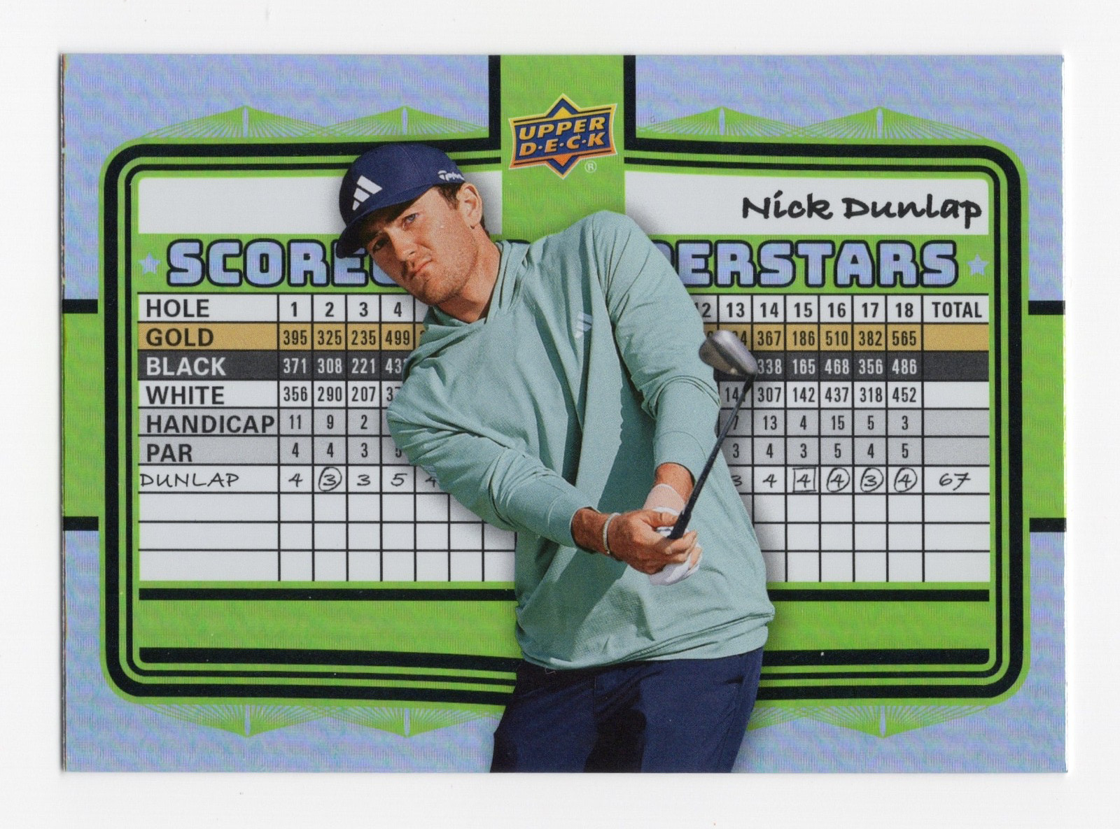 2026 Upper Deck Golf Nick Dunlap Scorecard Superstars RC Rookie #SS-7