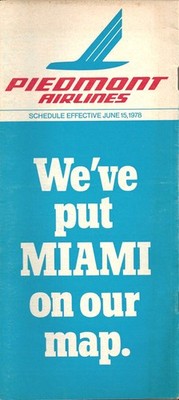 Piedmont Airlines system timetable 6/15/78 [6011]