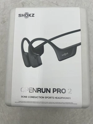 Shokz OpenRun Pro 2 Standard Black Bone Conduction Sport Headphones New In Box
