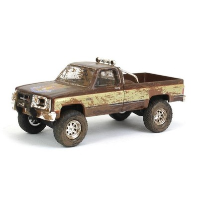 1/64 Dirty 1982 GMC K-2500 Pickup Truck Fall Guy Stuntman Association 44965-F
