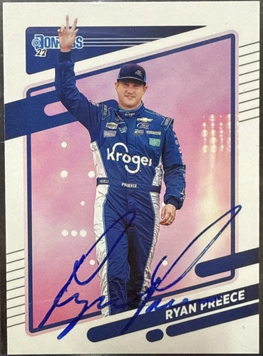 2022 Panini Donruss NASCAR Racing 125 Ryan Preece IP Signed AUTO