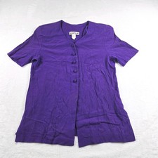 Ronnie Nicole Vintage Purple Button Up Blouse Women's Size 14 USA Made