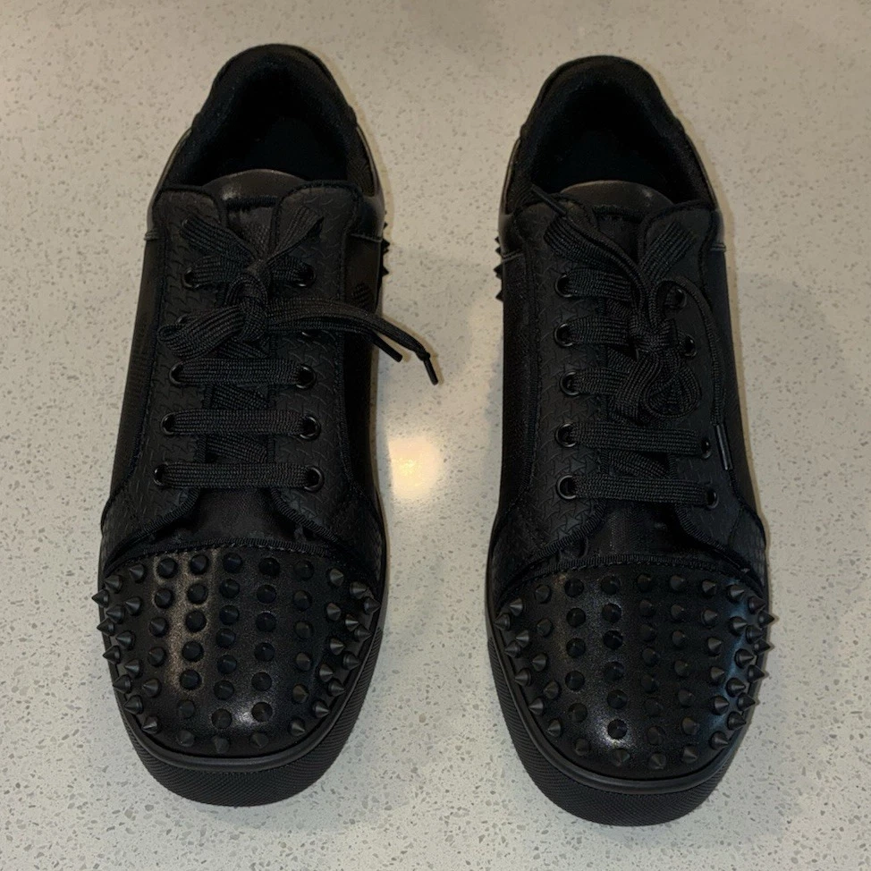 Christian Louboutin Women's Leather Upper Black Casual Shoes for