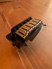 Unbranded Stratocaster 2 Point Heavy Block Tremolo Bridge Chrome/Black 10.7 Oz