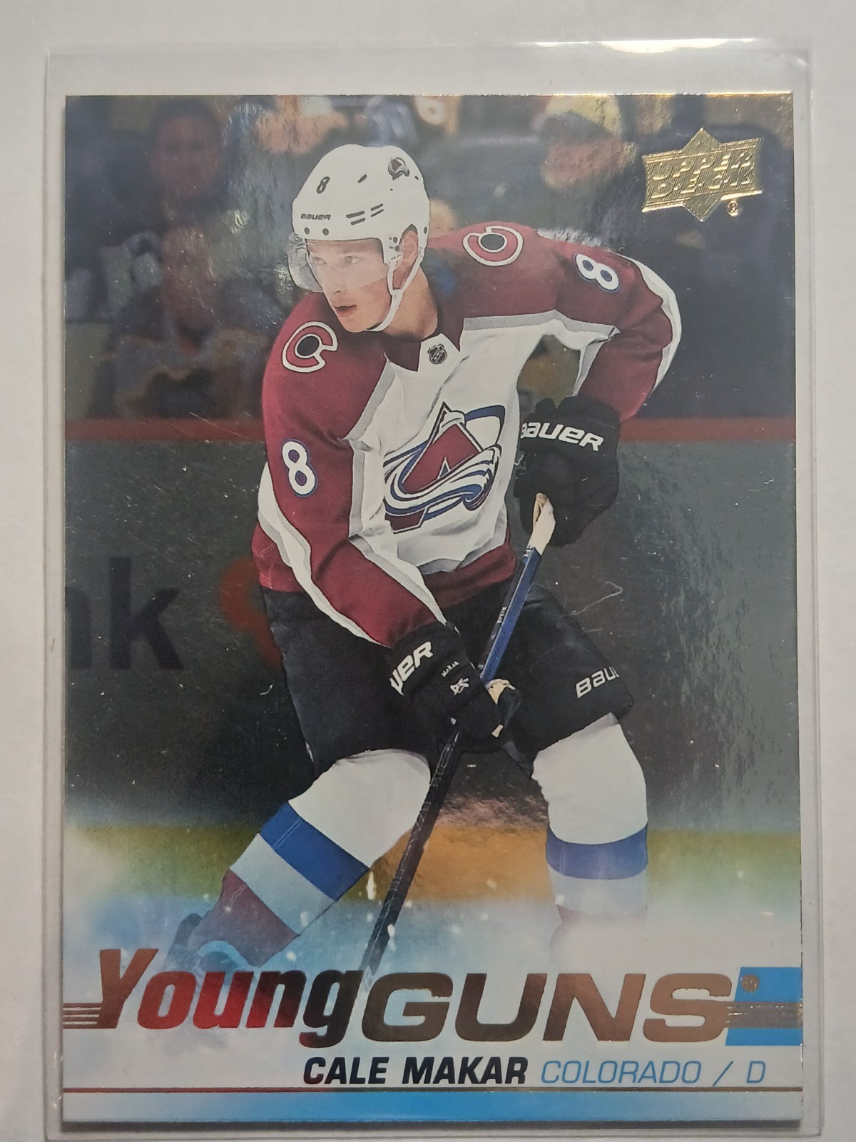 2019-20 Upper Deck - Young Guns Cale Makar #493 Silver Foil Rookie card